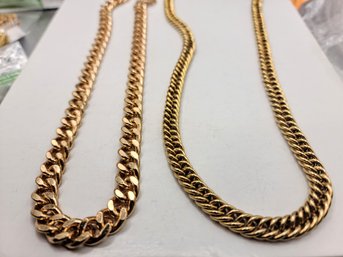 Great Quality!! Two  Gold Filled /Plated Chain  Necklaces - Unisex!!