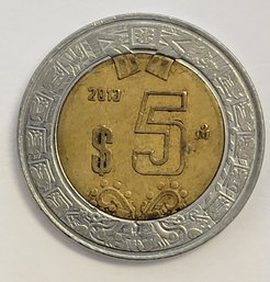 (1) $5.00 Mexican Peso's Estados Unidos Mexicanos