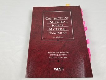 Contract Law: Selected Source Materials Book By Melvin A. Eisenberg