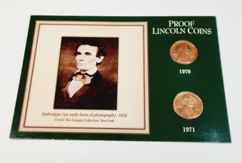 1970 & 1971 PROOF Lincoln Cents With History And Info