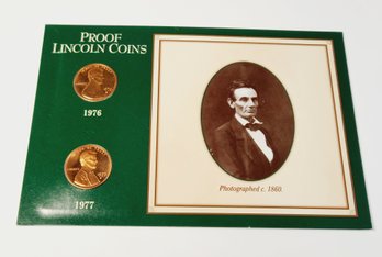 1976 & 1977 PROOF Lincoln Cents With History And Info