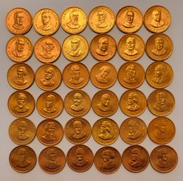LOT OF 36 Presidential Commemorative Coins See Pictures For Presidents