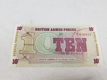 British Armed Forces 10p Banknote Money