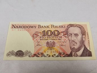 Poland 100 Zlotych 1988 Banknote Money