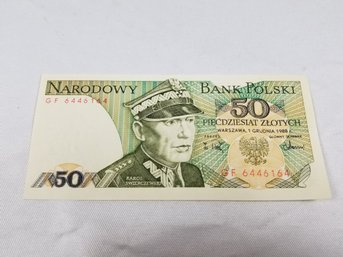 Poland 50 Zloty 1988 Banknote Money