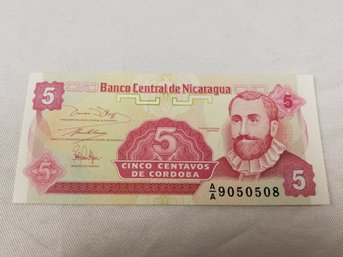 Nicaragua 5 Centavos 1991 Banknote Money