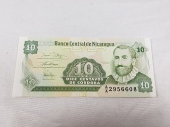 Nicaragua 10 Centavos 1991 Banknote Money