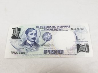 Philippines 1 Peso 1969 Banknote Money