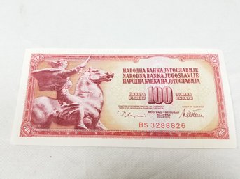 Yugoslavia 100 Dinara 1986 Banknote Money