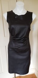 Sexy Half Leather/half Spandex Mix Black Dress Size 6 - Sorry No Label