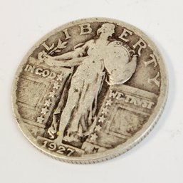 1927 Philadelphia Mint Standing Liberty Silver Quarter (96 Years Old)