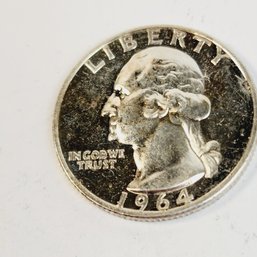 1964 Silver Proof Washington Quarter(last Silver Year)