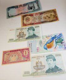 Vintage Foreign Bill Lot Of 6