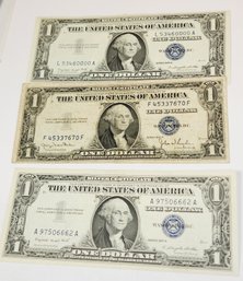 3  - $1 Silver Certificates