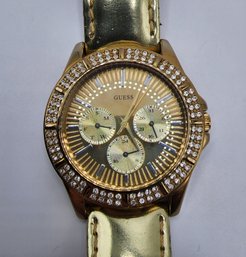 Vintage Guess Watch With Gold Face & Band - New Battery