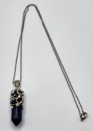 Lapis Lazuli Pendant With Stainless Chain