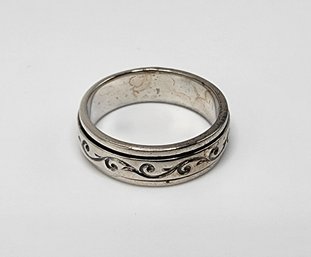 Size 5 Spinner Ring In Sterling Silver