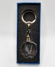 Eagle Etched Crystal Keychain