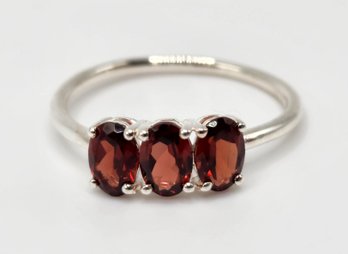 Mozambique Garnet Ring In Sterling