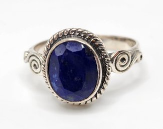 Lapis Lazuli Ring In Sterling Silver