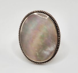 Mother Of Pearl Ring In Sterling Silver