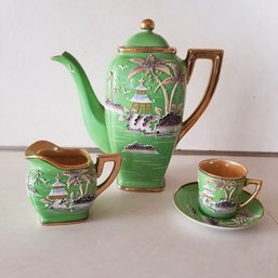 Japanese Teapot, Crea,er And Cup