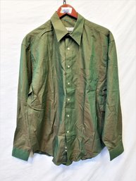 Alberto Mascagni Long Sleeve Button Down Shirt Made In Italy  Size Large