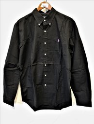 Men's Ralph Lauren Classic Black Button Down Long Sleeve Shirt Size Large