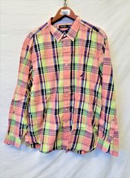 Men's Nautica Classic Colorful Long Sleeve Button Down Shirt Size XL