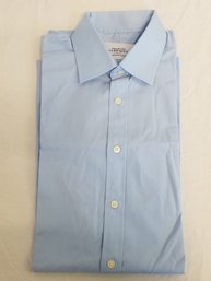 Men's Charles Tyrwhitt Jermyn Street London Blue Long Sleeve Shirt - Size 15.5