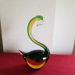 7.5' Vintage Murano Art Glass Swan