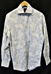 Men's Tailorbyrd Long Sleeve Paisley Print  Button Down Shirt Size Medium