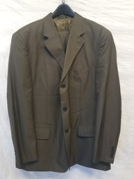 Men's Jeffrey Bean Green Two Piece Suit -  Size 44L 39W