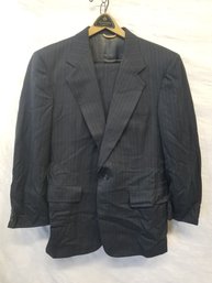 Men's Christian Dior Monsieur Two Piece Black Pin Stripe Suit - Jacket 42 Pants 32waist