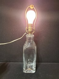 Simon Pearce Glass Bottle Repurposed Table Lamp - Works