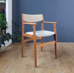 Vintage Danish Solid Teak Armchair