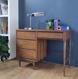 60s Walnut Broyhill 4 Drawer Desk