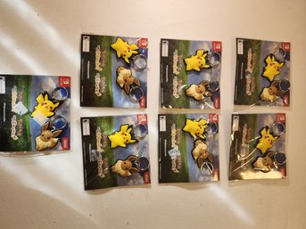 7 Brand New Packages Of Pokmon Keychains