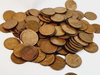 1950-1958 Wheat Pennies (100 Plus) 70 Years Old Copper