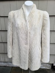 Vintage Fur Jacket, Maybe Rabbit By Jacques Saint Laurent For Genelle Size Approx. Size 6-8