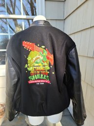 Men's Black Teenage Mutant Ninja Turtle Jacket By Niella Size L