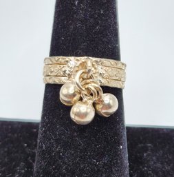 Vintage Sterling Silver Charm Ring