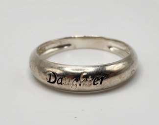 Vintage Sterling Silver Daughter Ring