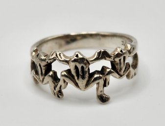 Vintage Sterling Silver Frog Ring