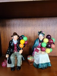 Royal Doulton The Balloon Man And The Old Balloon Seller Figures