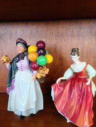 Royal Doulton Figurines Fair Lady And Biddy Pennyfarthing