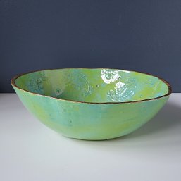 Large Brenda Holzke B-ware Malibu Collection Pottery Bowl