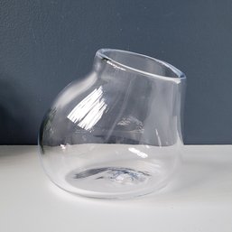 Signed Simon Pearce Handblown Glass Vessel Terrarium