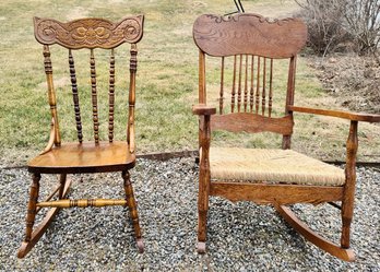 Pair Of Vintage Rocking Chairs