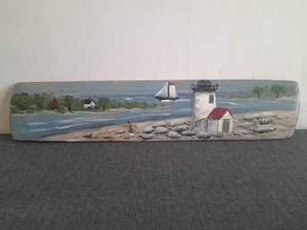 Water Scene Painted Wall Plaque